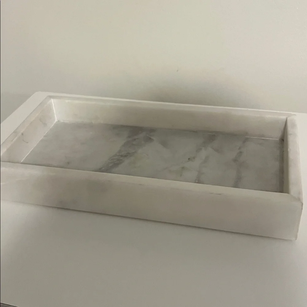 Marshalls White Marble Vanity Tray